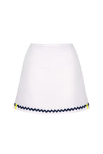 Load image into Gallery viewer, White Sleeveless Tennis and Padel Polo with Ric Rac Detail On The Collar