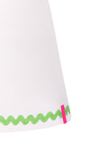 Load image into Gallery viewer, White Tennis Skort with Apple Green Ric Rac Trim