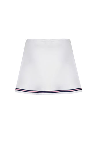 Super Smart Stripes on White Skort