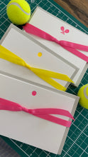 Load image into Gallery viewer, Hand Printed Neon Notelets For Racket Loving Fans