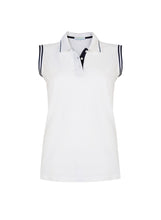 Load image into Gallery viewer, Super Smart Stripes on Sleeveless Tennis Polo Shirt