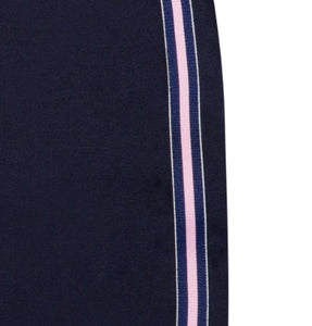 Super Smart Stripes on Navy Organic Cotton Tennis T-Shirt