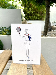 Tennis Girl Card